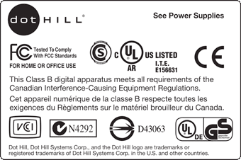 Dot Hill compliance label